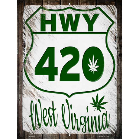 HWY 420 West Virginia Novelty Metal Parking Sign 9" x 12" (P)