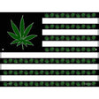 American Flag Weed Novelty Metal Parking Sign 9" x 12" (P)