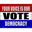 Vote Democracy Novelty Metal Parking Sign 9" x 12" (P)