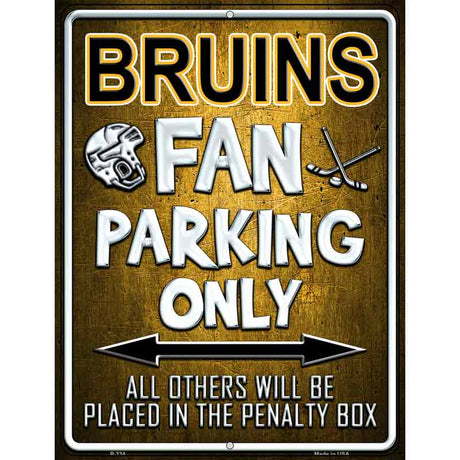 Bruins Metal Novelty Parking Sign 9" x 12" (P)