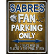 Sabres Metal Novelty Parking Sign 9" x 12" (P)