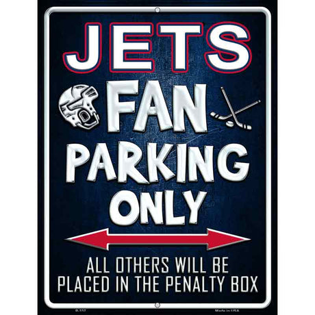 Jets Metal Novelty Parking Sign P-337 9" x 12" (P)