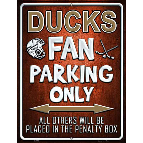 Ducks Metal Novelty Parking Sign 9" x 12" (P)