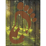 Bigfoot Foot Print Novelty Metal Parking Sign 9" x 12" (P)