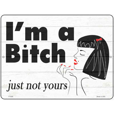 Im A Bitch Novelty Metal Parking Sign 9" x 12" (P)