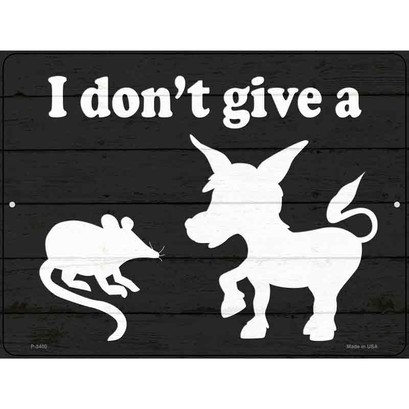 Rats Ass Novelty Metal Parking Sign 9" x 12" (P)