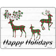 Happy Holidays Reindeer Novelty Metal Parking Sign 9" x 12" (P)