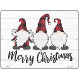 Merry Christmas Gnomes Novelty Metal Parking Sign 9" x 12" (P)