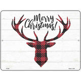 Merry Christmas Reindeer Novelty Metal Parking Sign 9" x 12" (P)