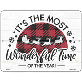 Sleigh Wonderful Time Of The Year Novelty Metal Parking Sign 9" x 12" (P)