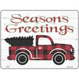 Seasons Greetings Truck Novelty Metal Parking Sign 9" x 12" (P)