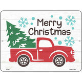 Merry Christmas Truck Novelty Metal Parking Sign 9" x 12" (P)