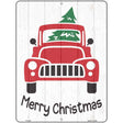 Merry Christmas Front Of Truck Novelty Metal Parking Sign 9" x 12" (P)