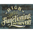 High Functioning Introvert Novelty Metal Parking Sign 9" x 12" (P)