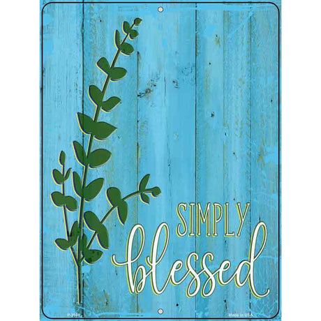 Simply Blessed Novelty Metal Parking Sign 9" x 12" (P)