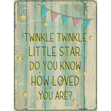 Twinkle Little Star Novelty Metal Parking Sign 9" x 12" (P)