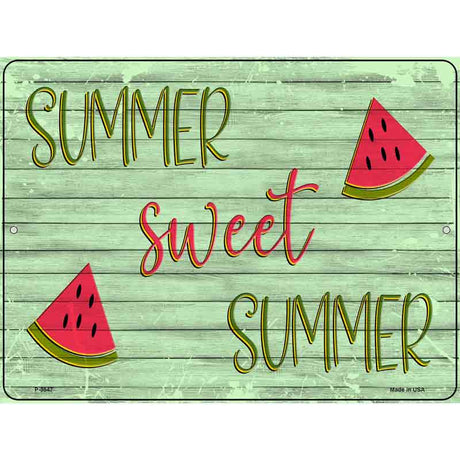 Summer Sweet Summer Novelty Metal Parking Sign 9" x 12" (P)