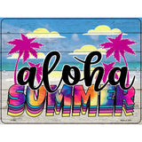 Aloha Summer Tie Dye Novelty Metal Parking Sign 9" x 12" (P)