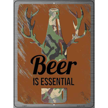 Beer Is Essential Novelty Metal Parking Sign 9" x 12" (P)