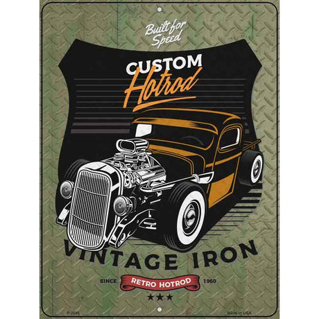 Retro Hotrod Novelty Metal Parking Sign 9" x 12" (P)