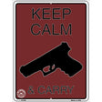 Keep Calm & Carry Metal Novelty Parking Sign 9" x 12" (P)