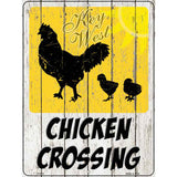 Chicken Crossing Key West Novelty Metal Parking Sign 9" x 12" (P)