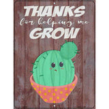 Helping Grow Yellow Dots Cactus Novelty Metal Parking Sign 9" x 12" (P)