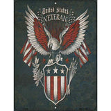 United States Veteran Eagle Novelty Metal Parking Sign 9" x 12" (P)