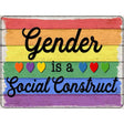 Gender Is A Social Construct Novelty Metal Parking Sign 9" x 12" (P)