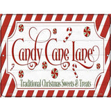 Candy Cane Lane Novelty Metal Parking Sign 9" x 12" (P)