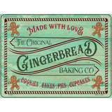 The Original Gingerbread Baking Co Novelty Metal Parking Sign 9" x 12" (P)