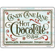 Candy Cane Lane Hot Chocolate Bar Novelty Metal Parking Sign 9" x 12" (P)