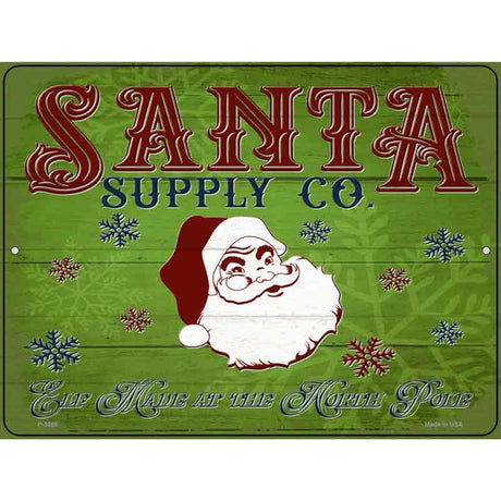 Santa Supply Co Novelty Metal Parking Sign 9" x 12" (P)