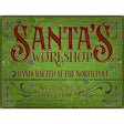 Santas Workshop Novelty Metal Parking Sign 9" x 12" (P)