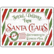 Santa Claus Delivery Novelty Metal Parking Sign 9" x 12" (P)