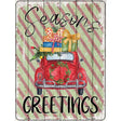 Seasons Greetings Car Novelty Metal Parking Sign 9" x 12" (P)