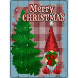 Merry Christmas Red Gnome Novelty Metal Parking Sign 9" x 12" (P)