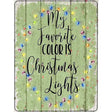 My Favorite Color Christmas Lights Novelty Metal Parking Sign 9" x 12" (P)