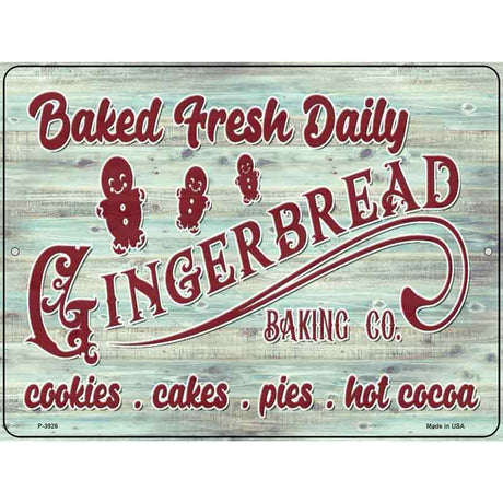 Gingerbread Baking Co Novelty Metal Parking Sign 9" x 12" (P)