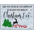 Search Skies on Christmas Eve Novelty Metal Parking Sign 9" x 12" (P)