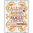 Fall Autumn Season Novelty Metal Parking Sign 9" x 12" (P)