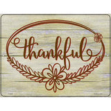 Thankful Wood Background Novelty Metal Parking Sign 9" x 12" (P)