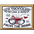 Hot Chocolate Hug Novelty Metal Parking Sign 9" x 12" (P)