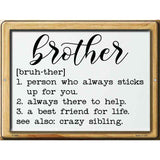 Brother Definition Novelty Metal Parking Sign 9" x 12" (P)