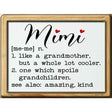 Mimi Definition Novelty Metal Parking Sign 9" x 12" (P)