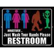 Just Wash Your Hands Please Novelty Metal Parking Sign 9" x 12" (P)