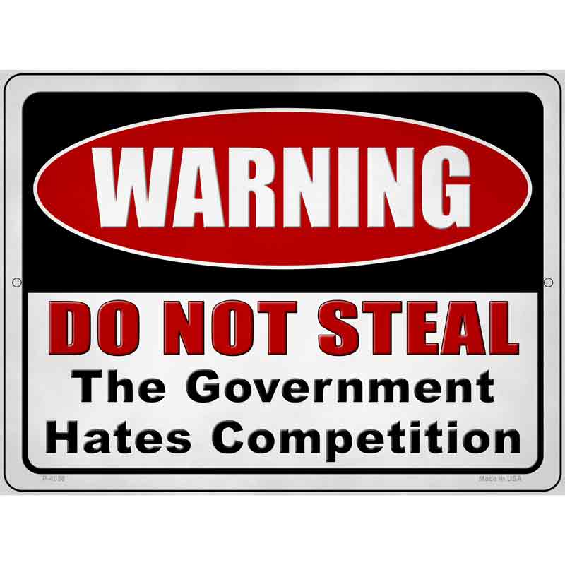 Warning Do Not Steal Novelty Metal Parking Sign 9" x 12" (P)