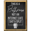 This is a Bathroom Novelty Metal Parking Sign 9" x 12" (P)