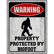 Property Protected by Bigfoot Novelty Metal Parking Sign 9" x 12" (P)