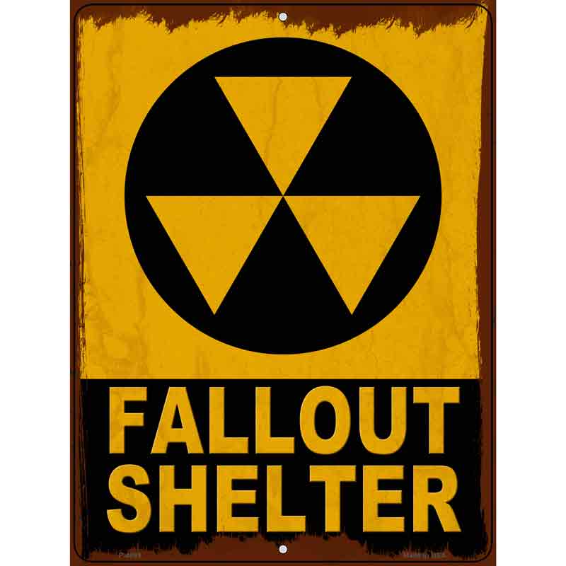 Fallout Shelter Wholesale Metal Novelty Parking Sign